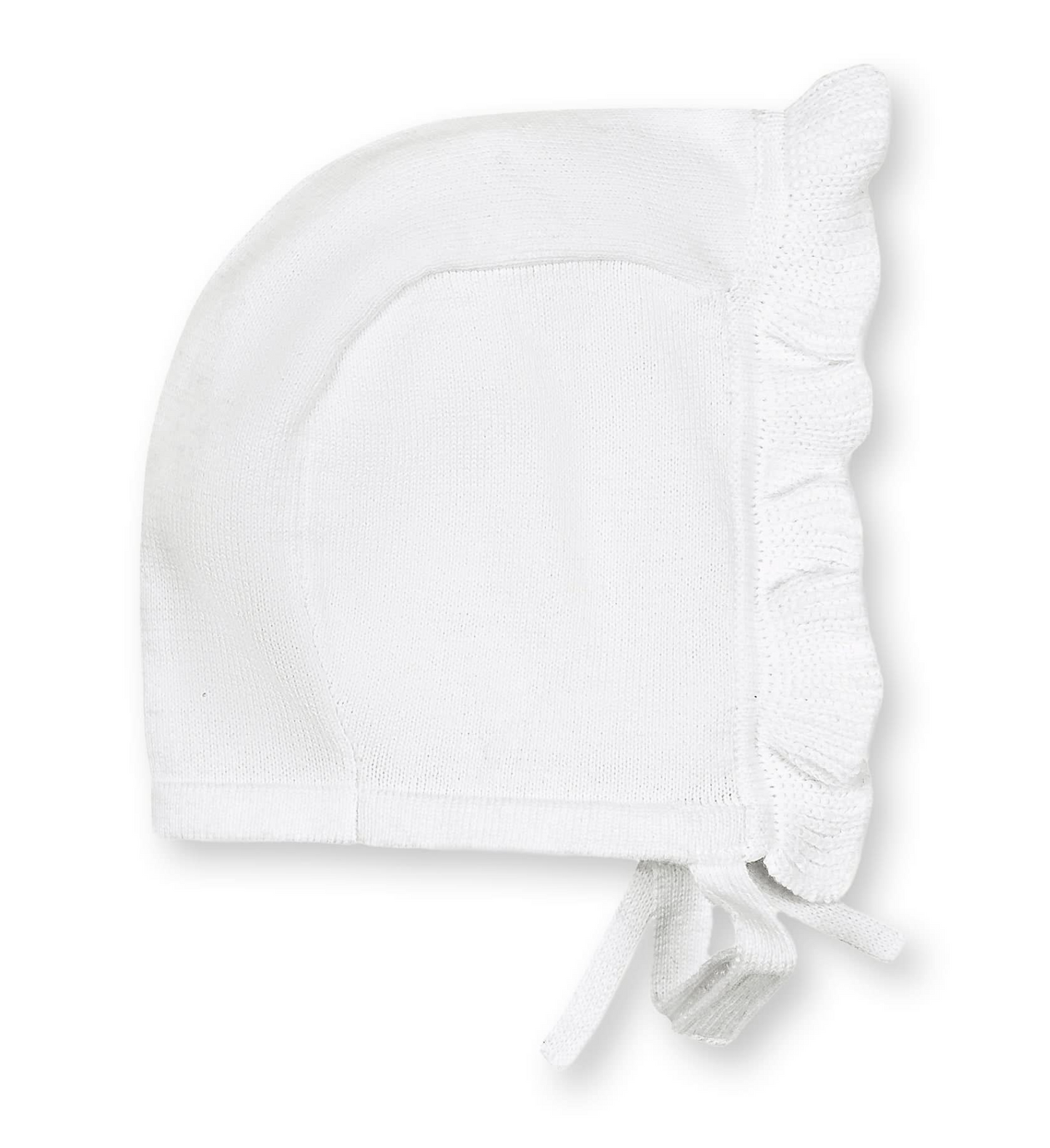 Organic Ruffle Sweater Romper and Bonnet Set