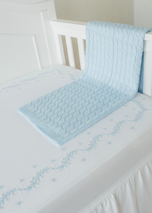 Embroidered Crib Sheet
