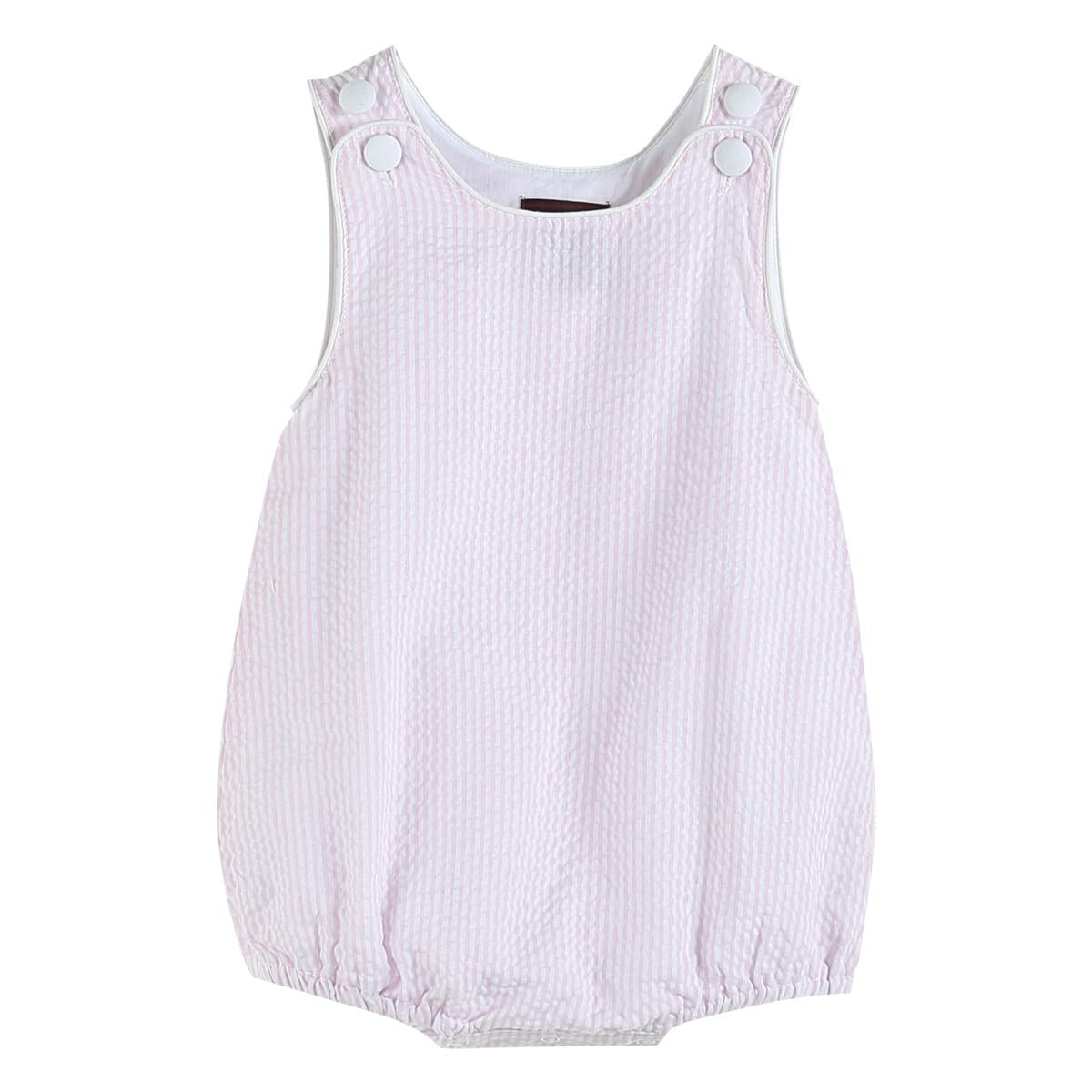 Classic Light Pink Stripe Seersucker Baby Bubble