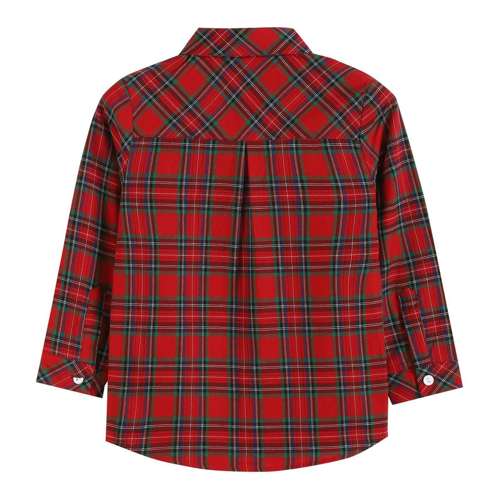 Red & Green Gingham Button-Up