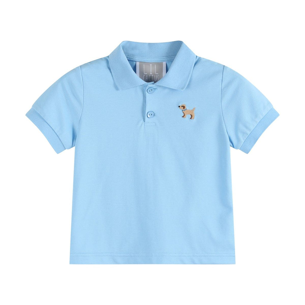Blue Puppy Polo Shirt