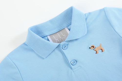 Blue Puppy Polo Shirt