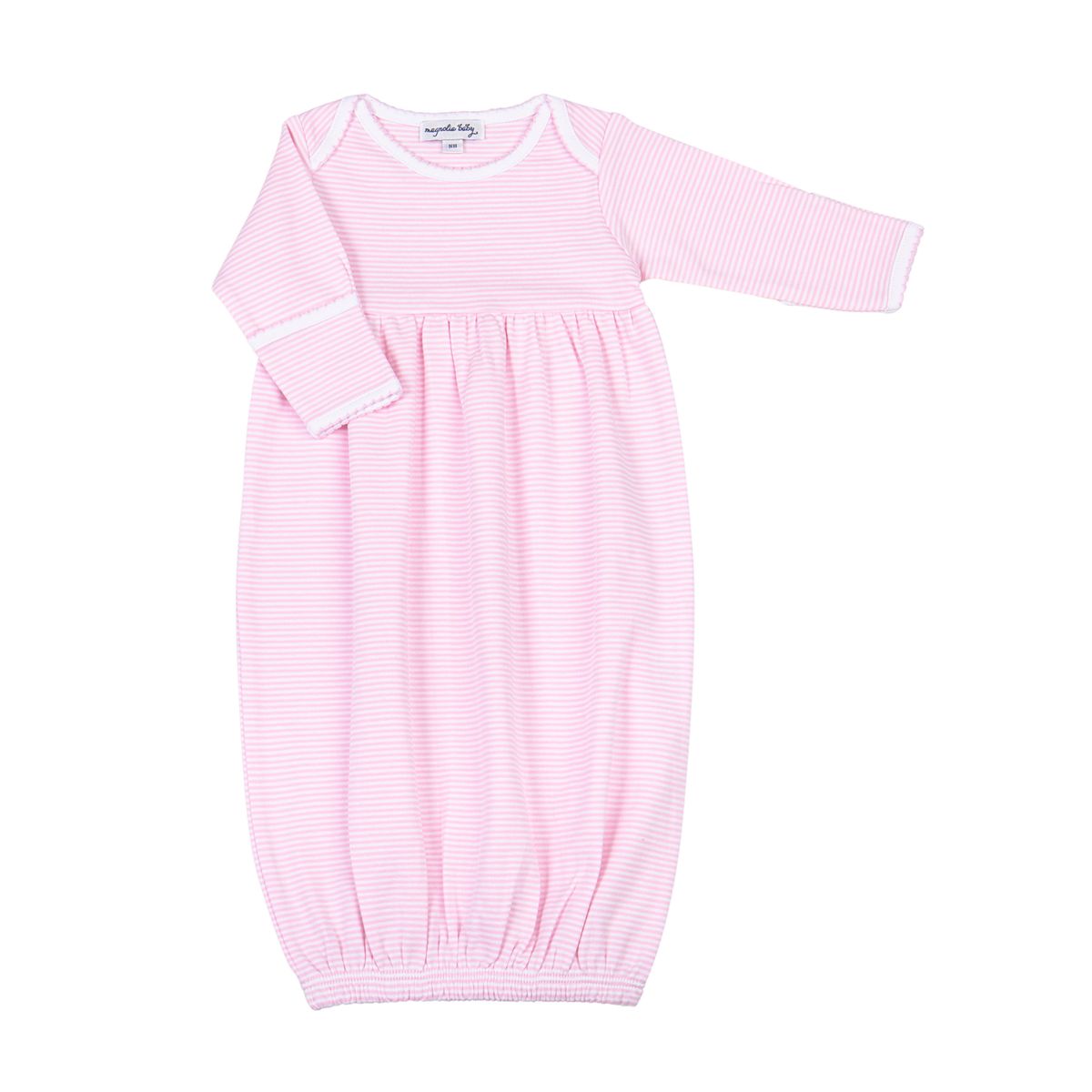 Mini Stripes Light Pink Gathered Gown
