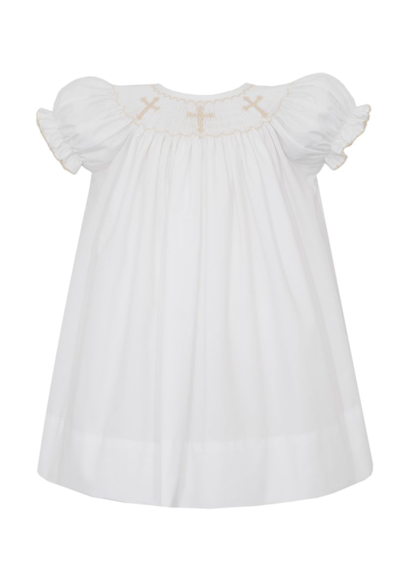 CROSSES GIRL´S - White poplin bishop dress