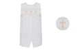 CROSS BOY´S - White poplin boy's jon jon