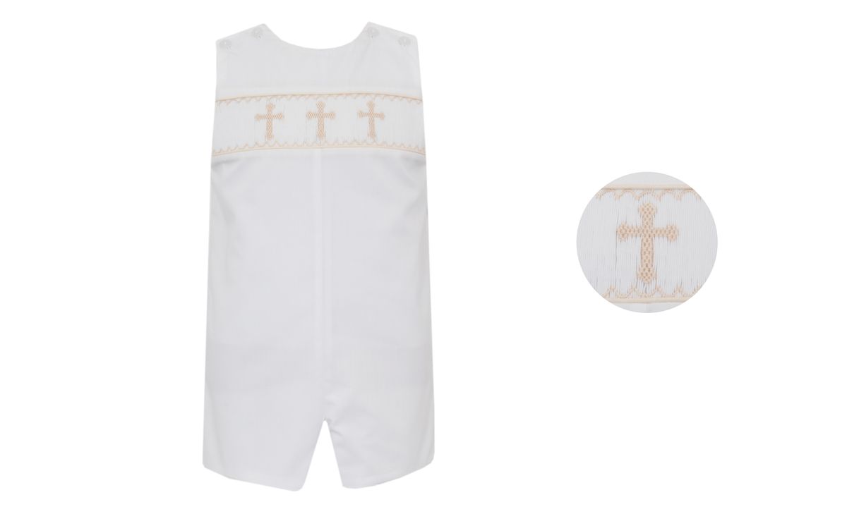 CROSS BOY´S - White poplin boy's jon jon