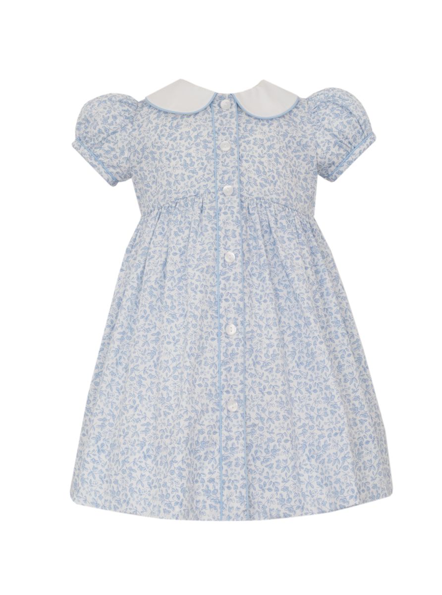 Light blue floral button down dress