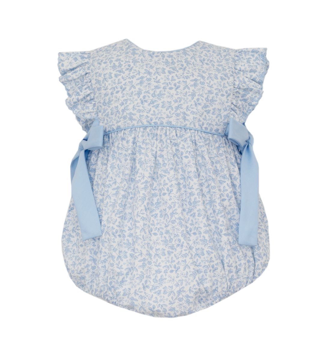 Light blue floral sleeveless girl's bubble