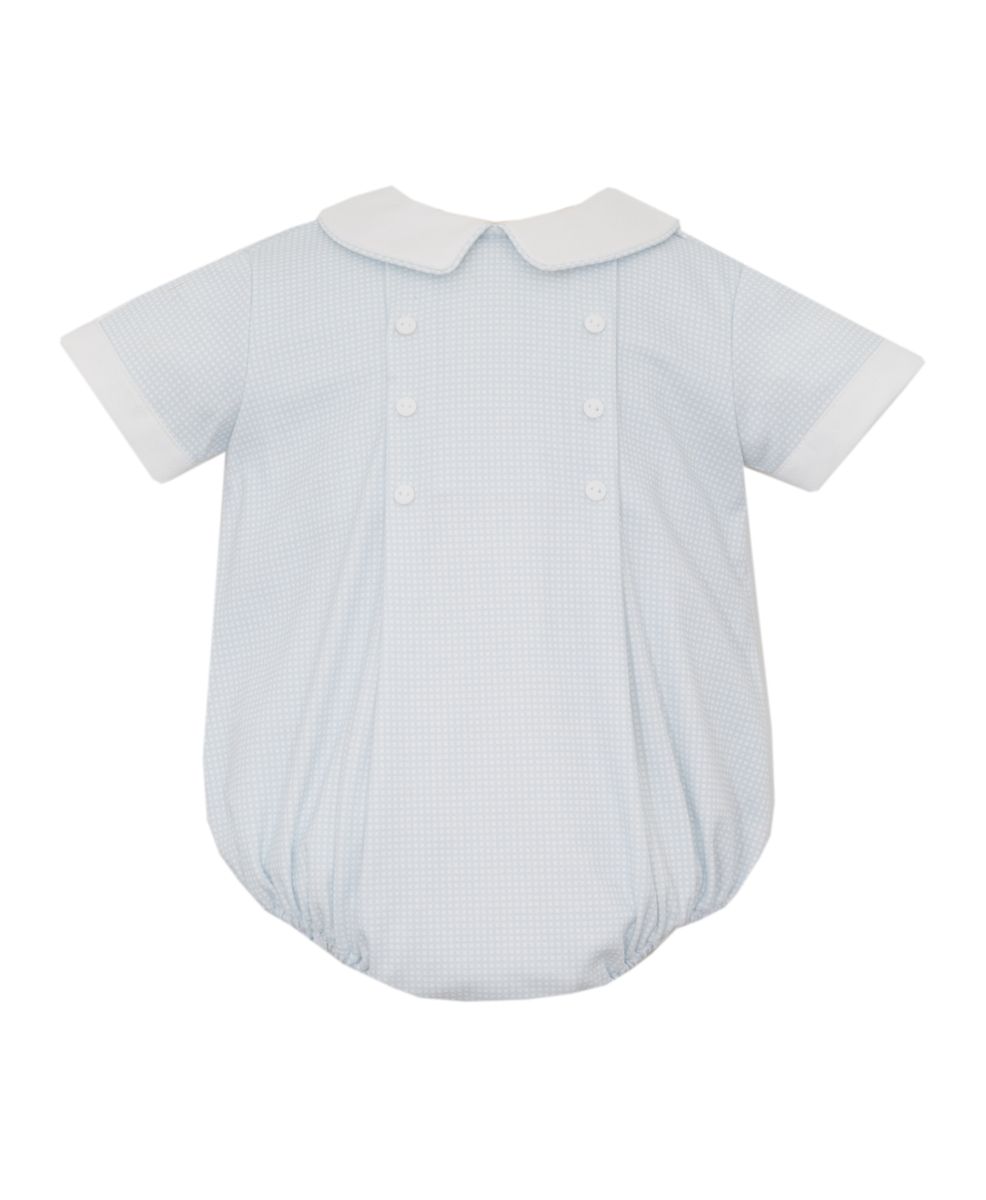 Blue gingham boy's bubble