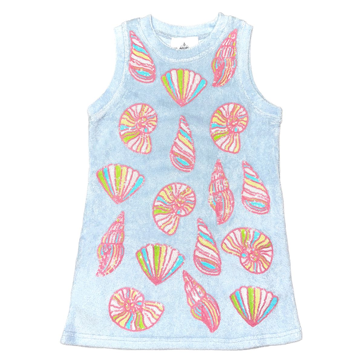 Colorful Shells Dress - Light Blue