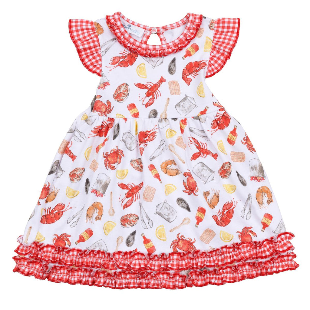 Crawfish Season Red Flutters Dress