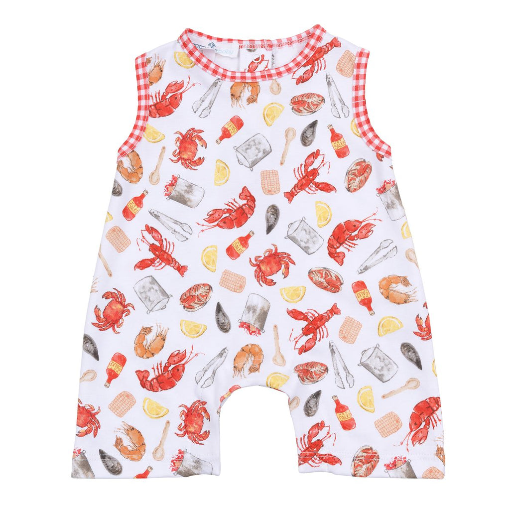 Crawfish Season Red Short Playsuit