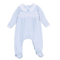 Landry Smocked Footie - Light Blue