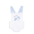 Gone Fishing Applique Blue Criss-Cross Bubble