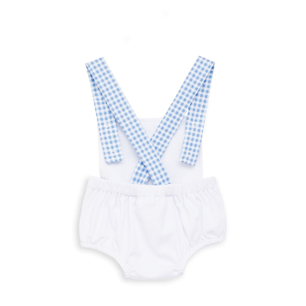 Gone Fishing Applique Blue Criss-Cross Bubble
