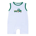 Little Farmer Applique Green Playsuit