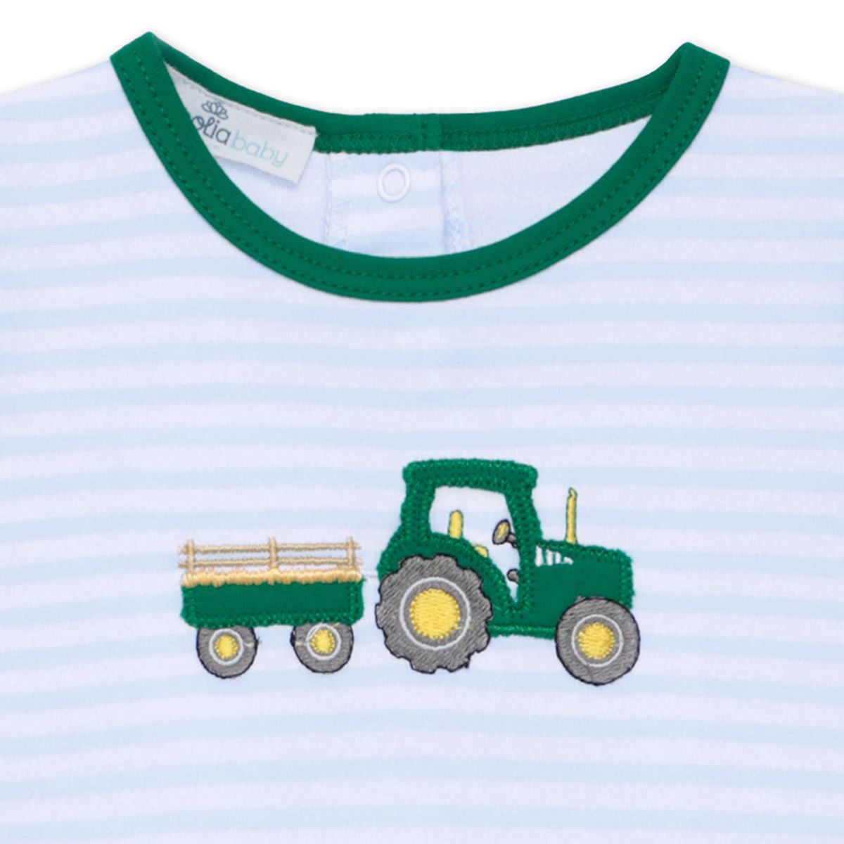Little Farmer Applique Green Playsuit