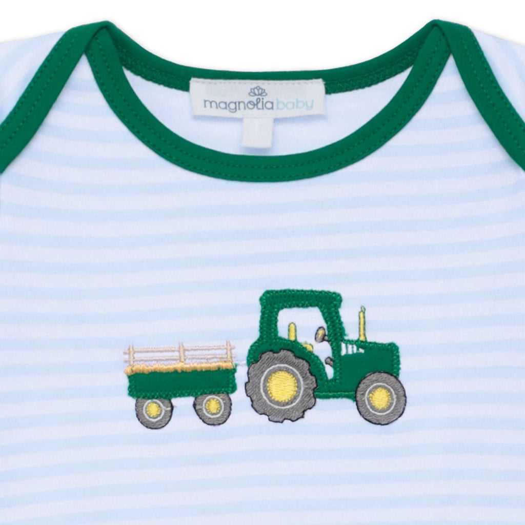 Little Farmer Applique Green Bodysuit