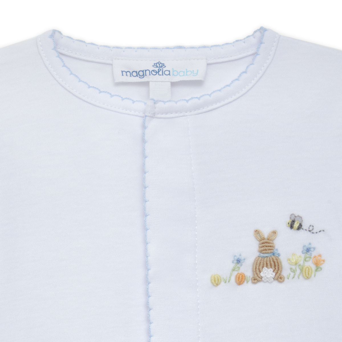 Bunny's Basket Light Blue Footie