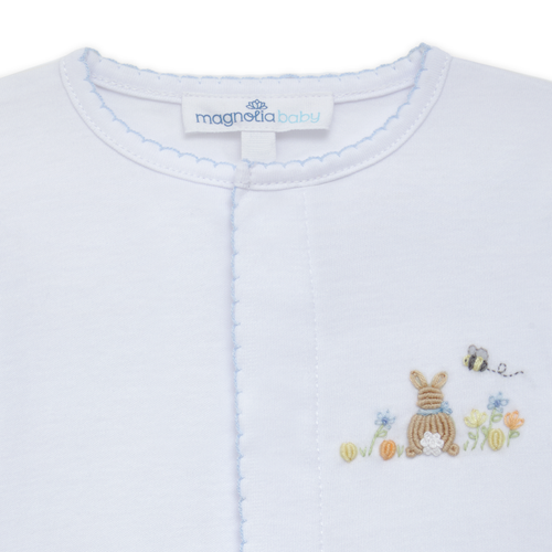 Bunny's Basket Light Blue Footie