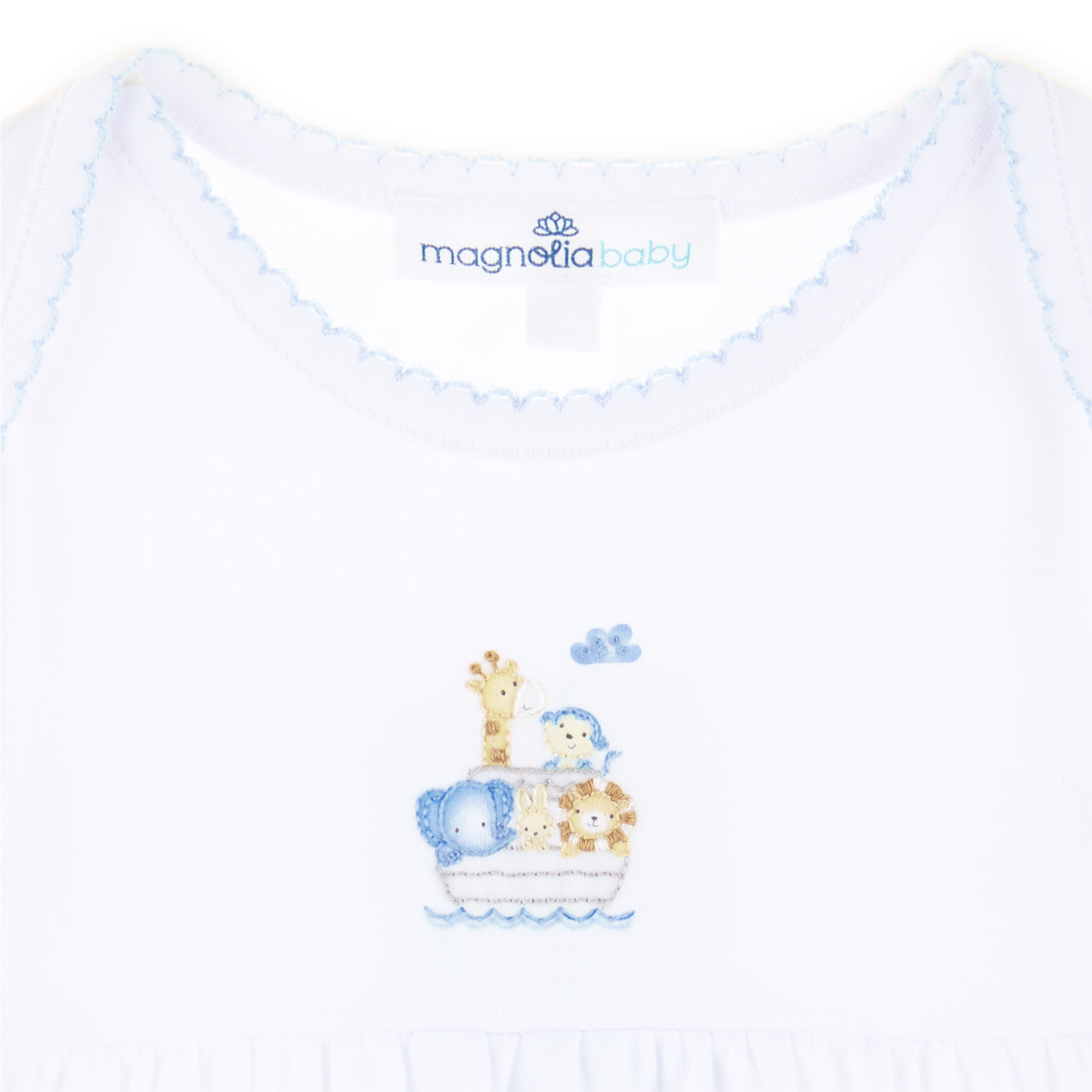 Noah's Ark Blue Gathered Gown