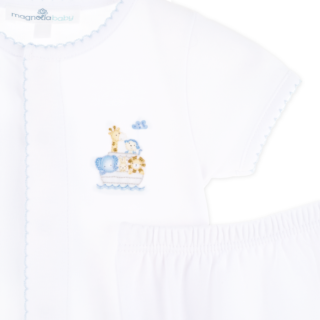 Noah's Ark Light Blue Diaper Cover Set