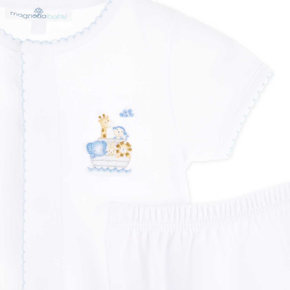 Noah's Ark Light Blue Diaper Cover Set