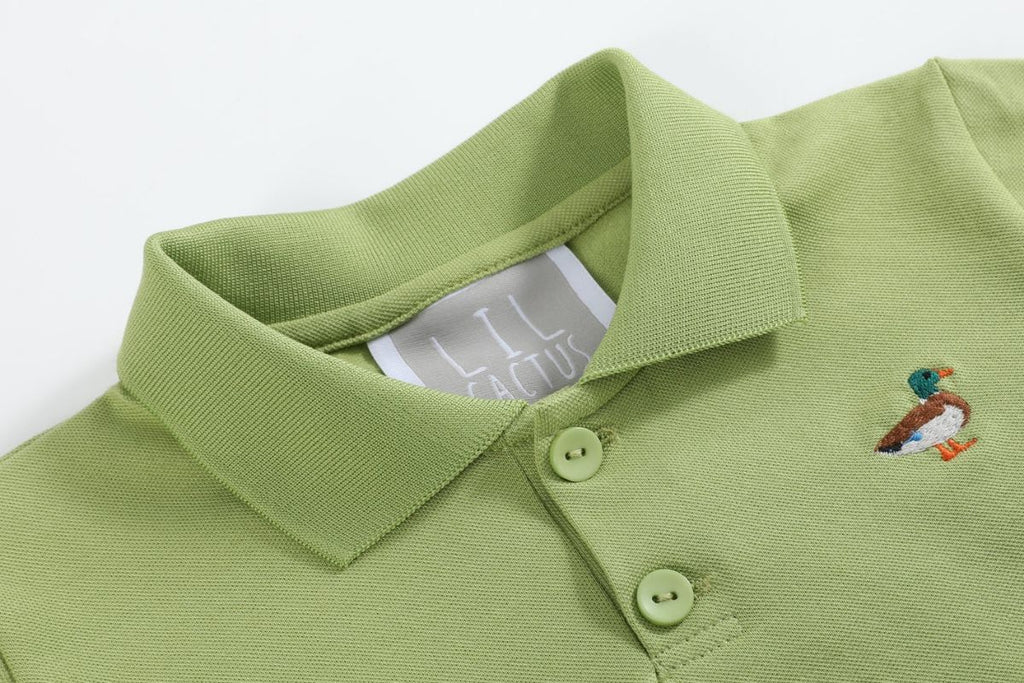 Sage Green Mallard Polo Shirt