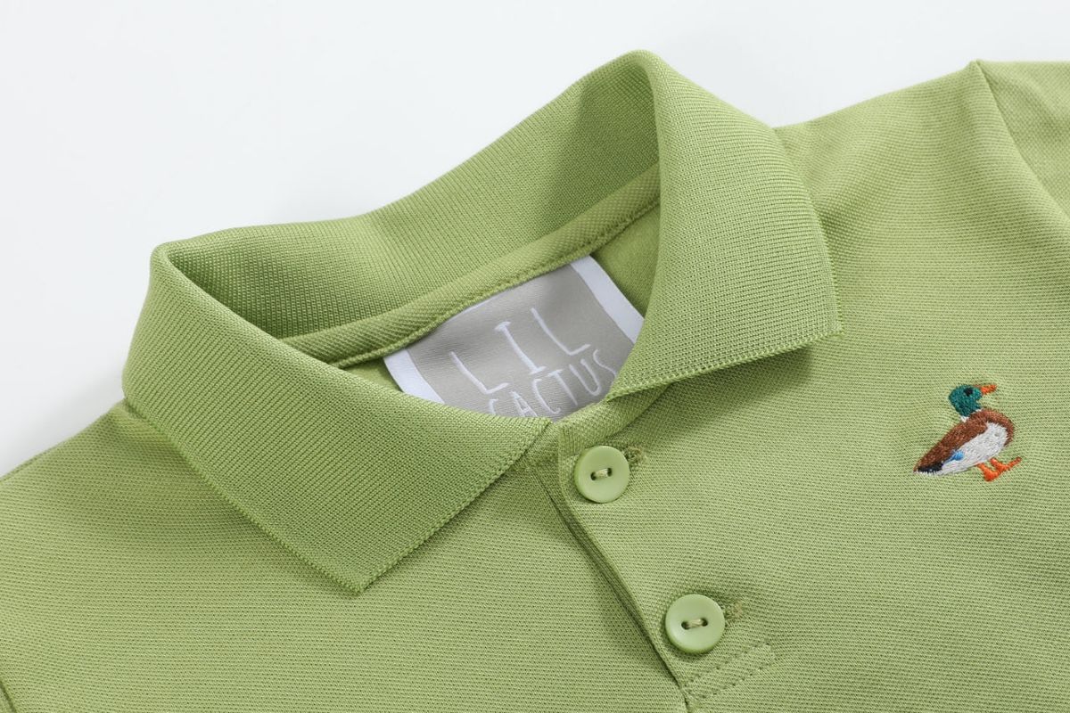 Sage Green Mallard Polo Shirt