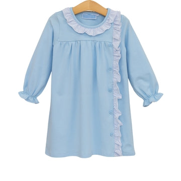 Lucille Dress - Light Blue Bitty Dot