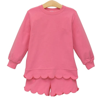 Sophia Scalloped Set - Pink