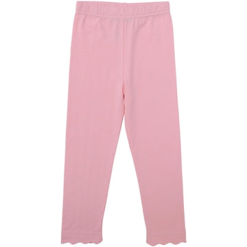 Scalloped Leggings - Light Pink