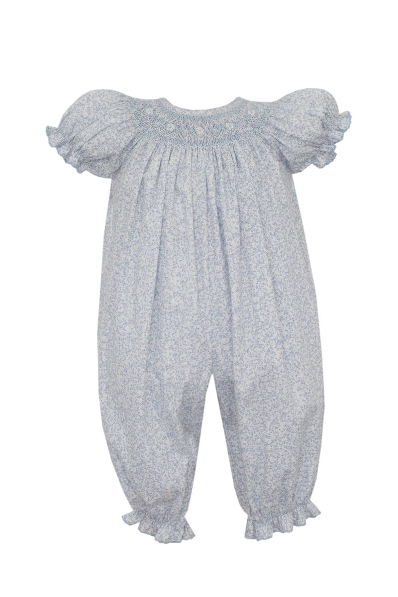 GRACE - Light blue liberty print long bishop bubble