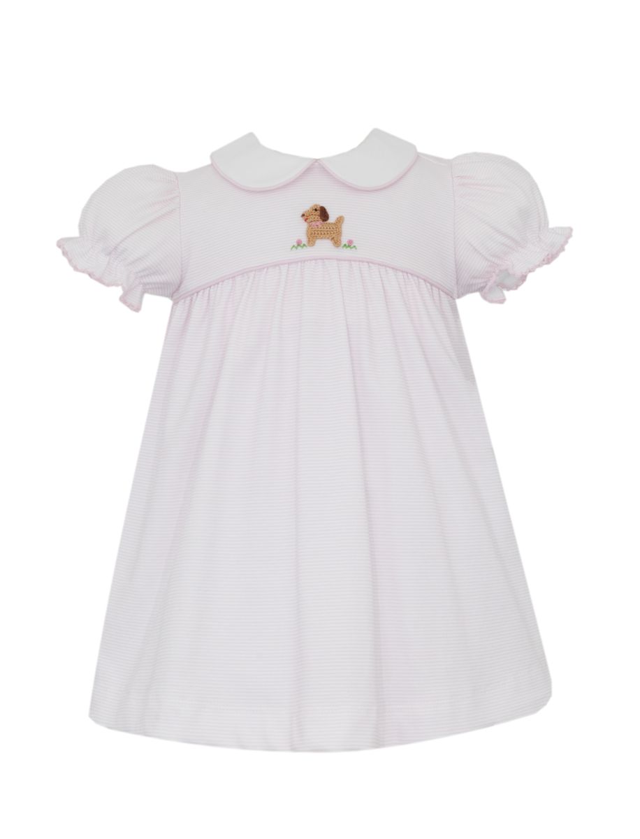 PUPPIES GIRL´S - Pink knit stripe Dress