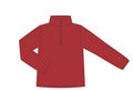 1/4 Zip Quilted Pullover - Red