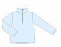 1/4 Zip Quilted Pullover - Light Blue