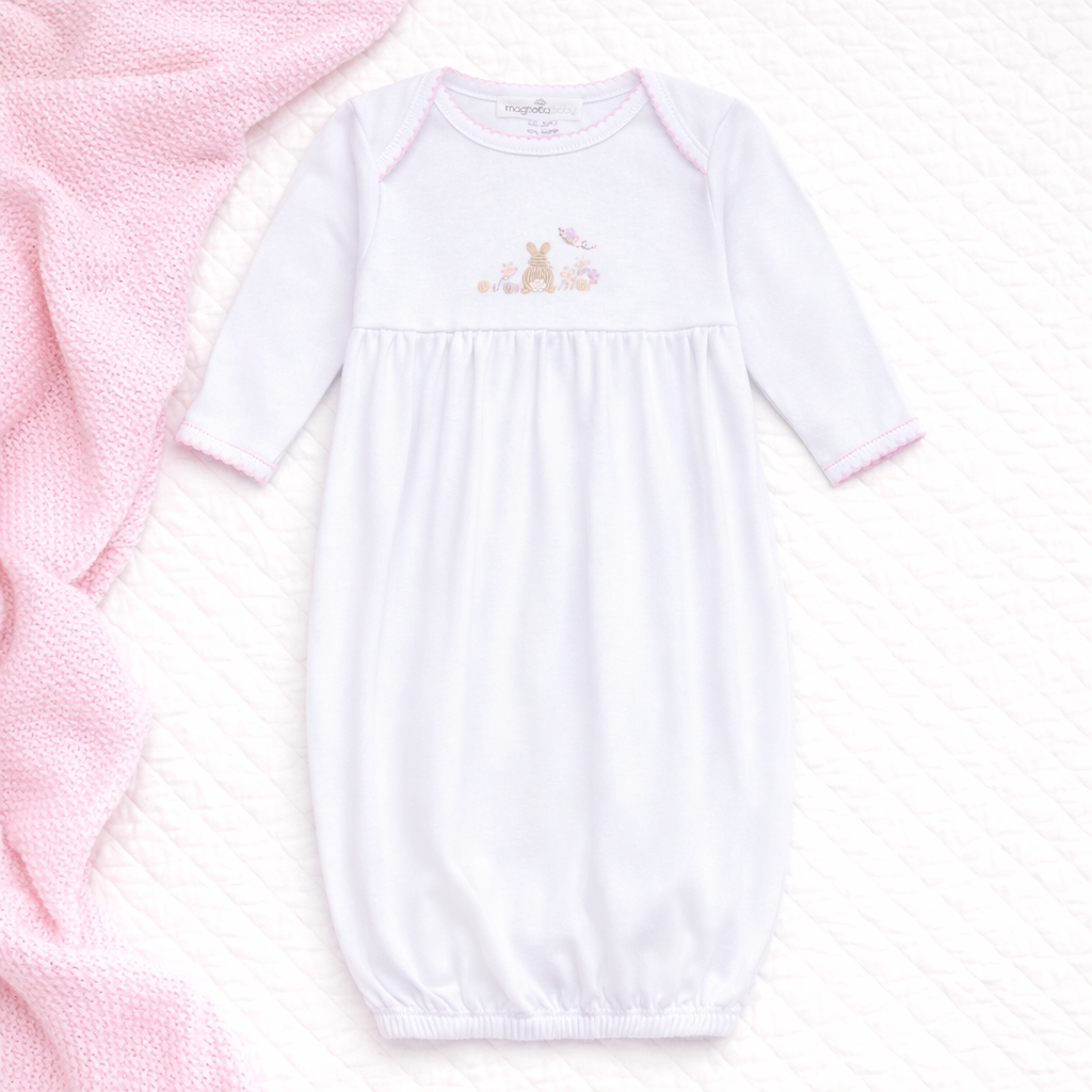 Bunny's Basket Pink Gathered Gown