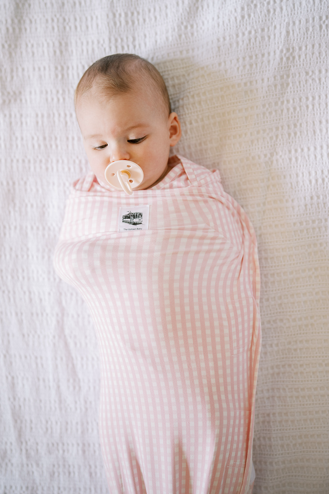 Pink Gingham Swaddle