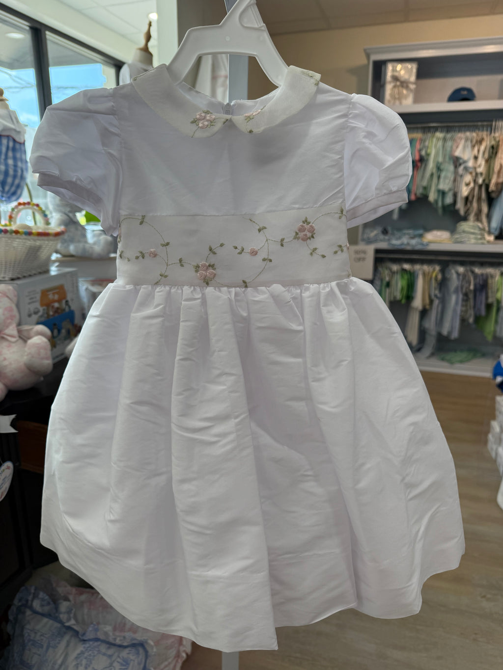 Faux Silk Flower Girl Dress