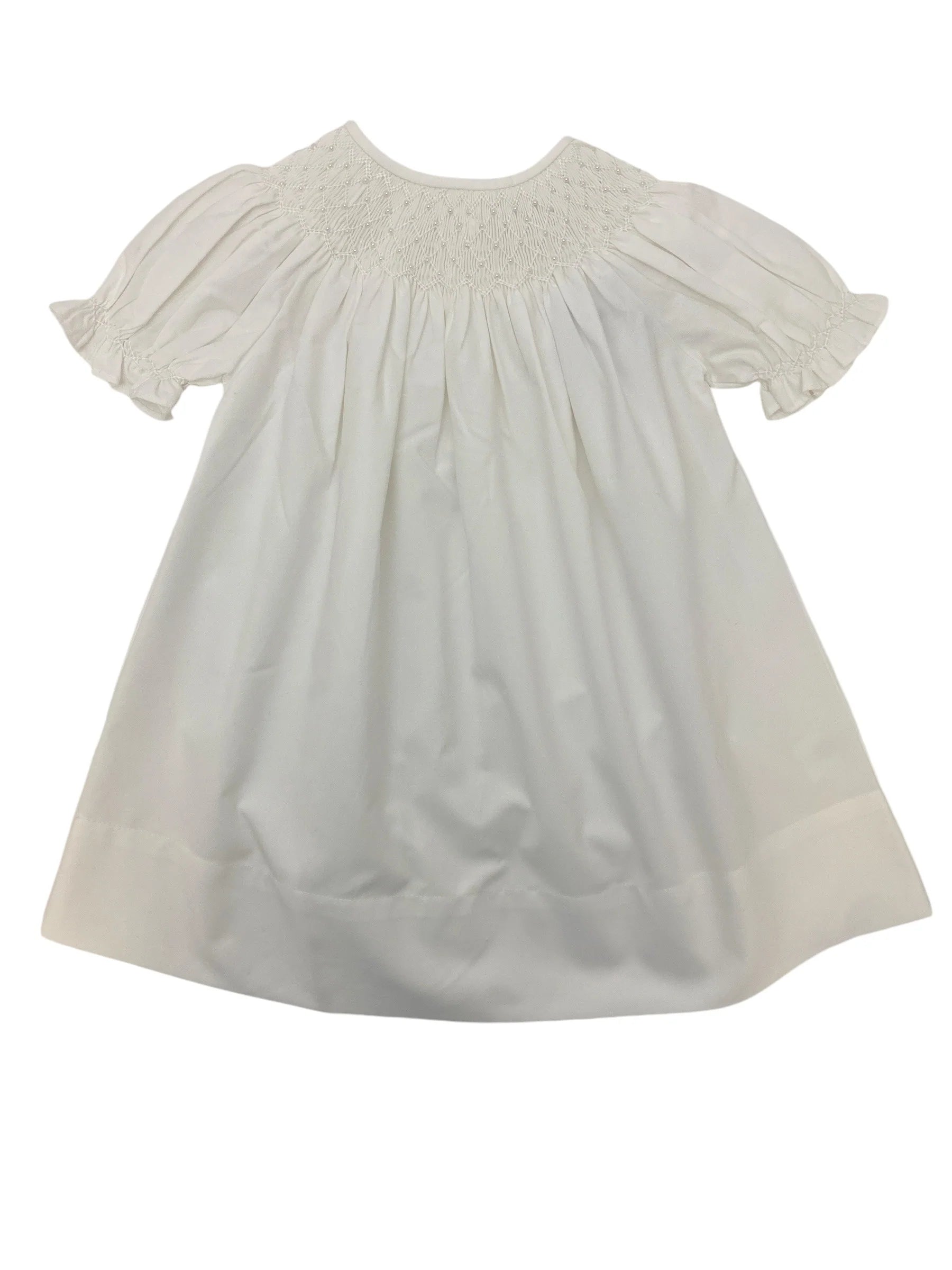 Catherine Pearl smocked white dress