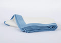 Jersey Knit Blanket with Contrast Rib Border
