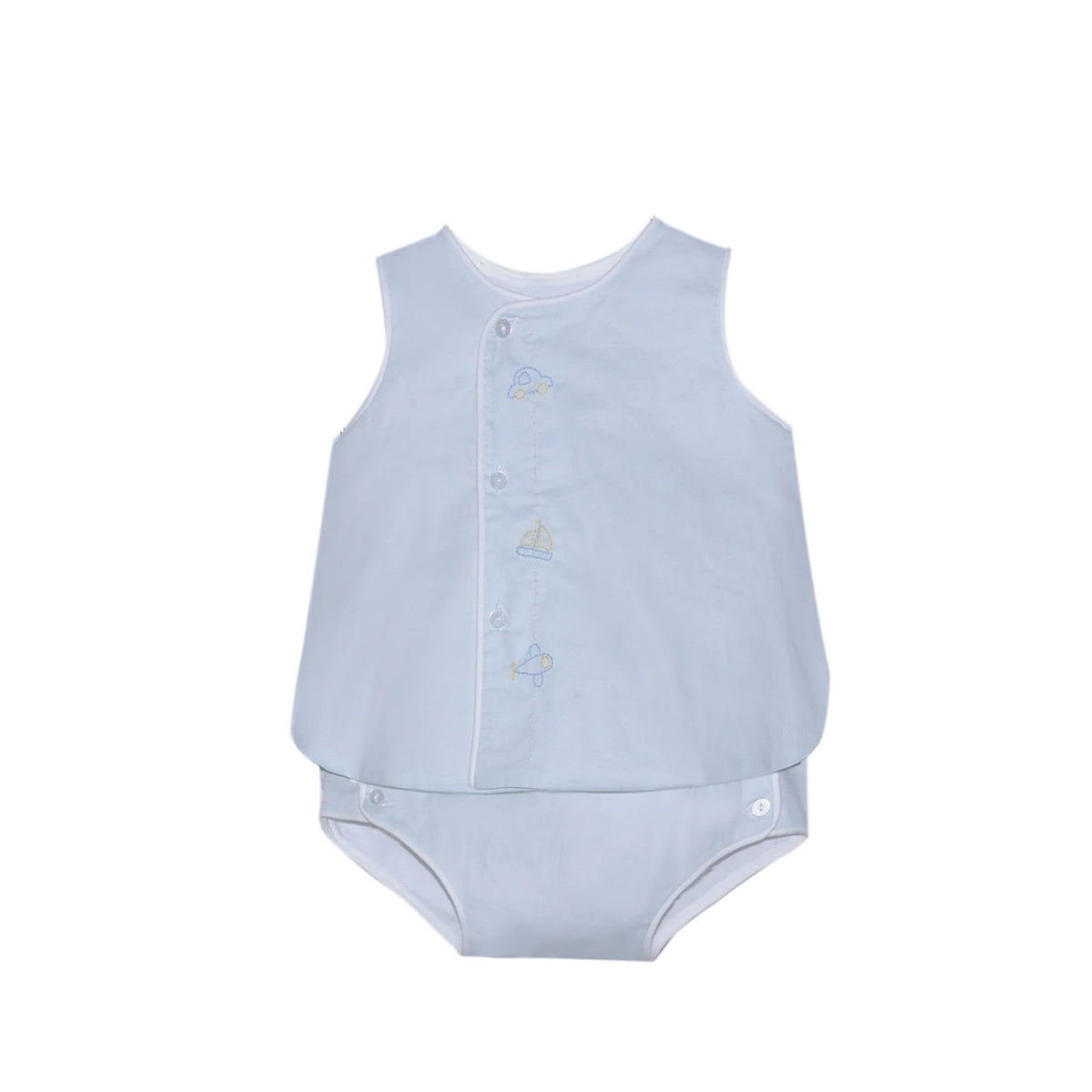 Blanche Diaper Set - Transportation
