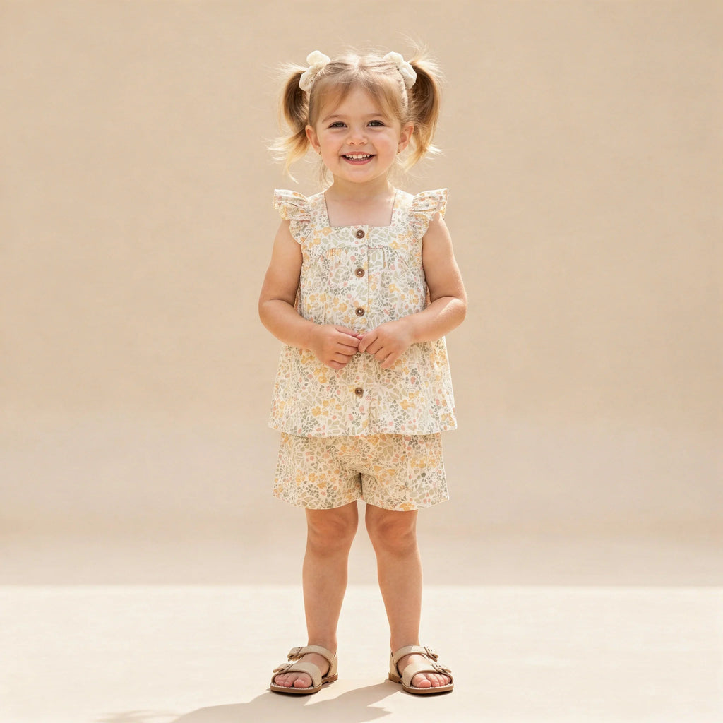 Organic Flutter Top & Shorts Set - Bloomfield