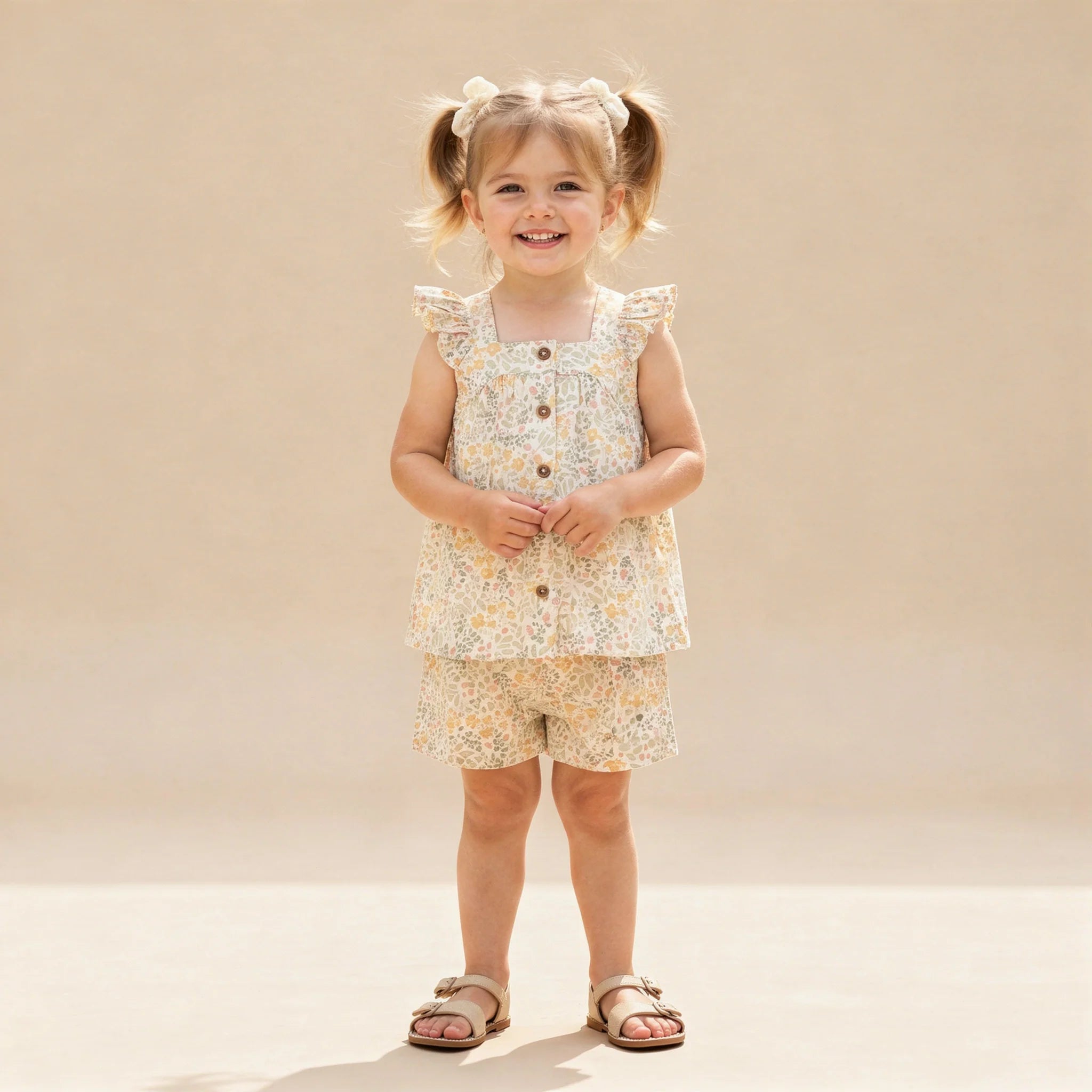 Organic Flutter Top & Shorts Set - Bloomfield