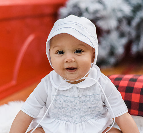 Boys White Bonnet