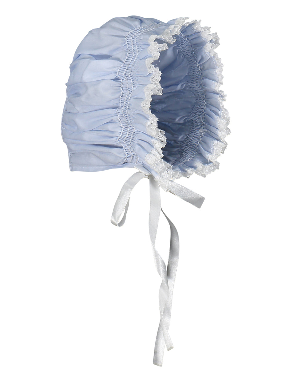 Girls Smocked Lace Bonnet