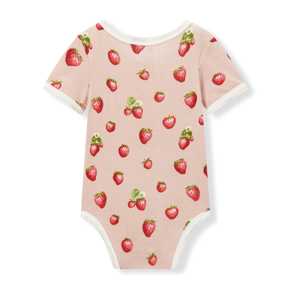 Strawberry Organic Cotton Short Sleeve One Piece