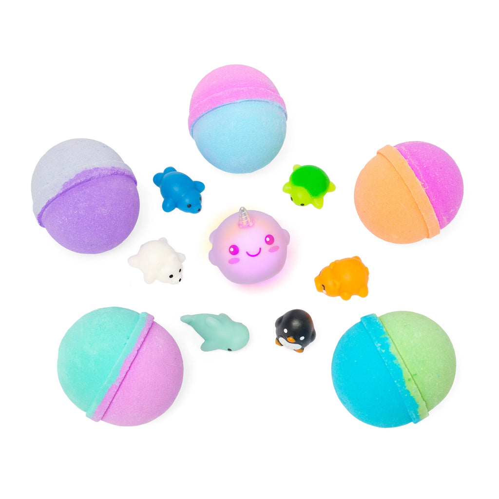 Bath Bombs with Squishy Friends Inside