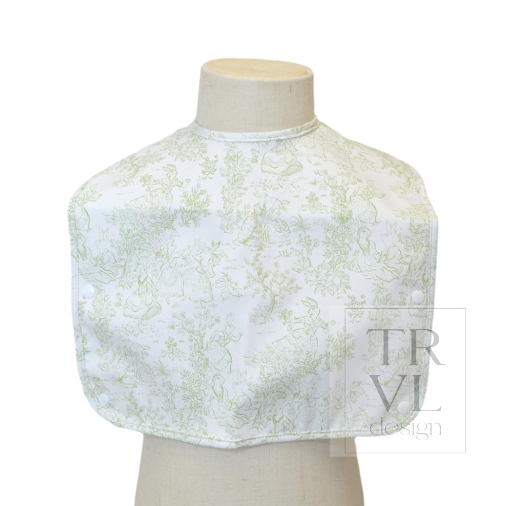 Best Bib - Bunny Toile Green