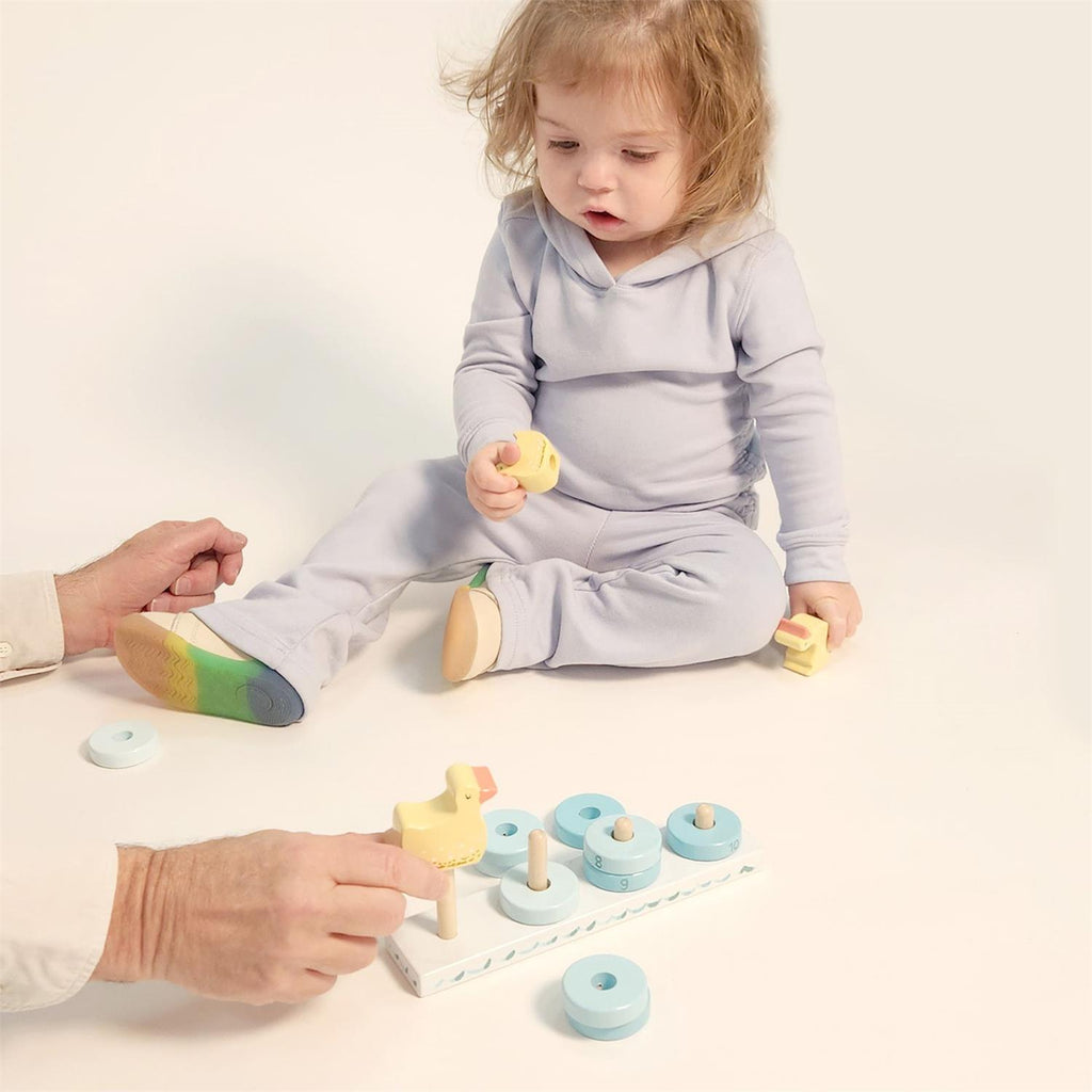 Counting Duckies Hand-Crafted Stacking Toy in Gift Box